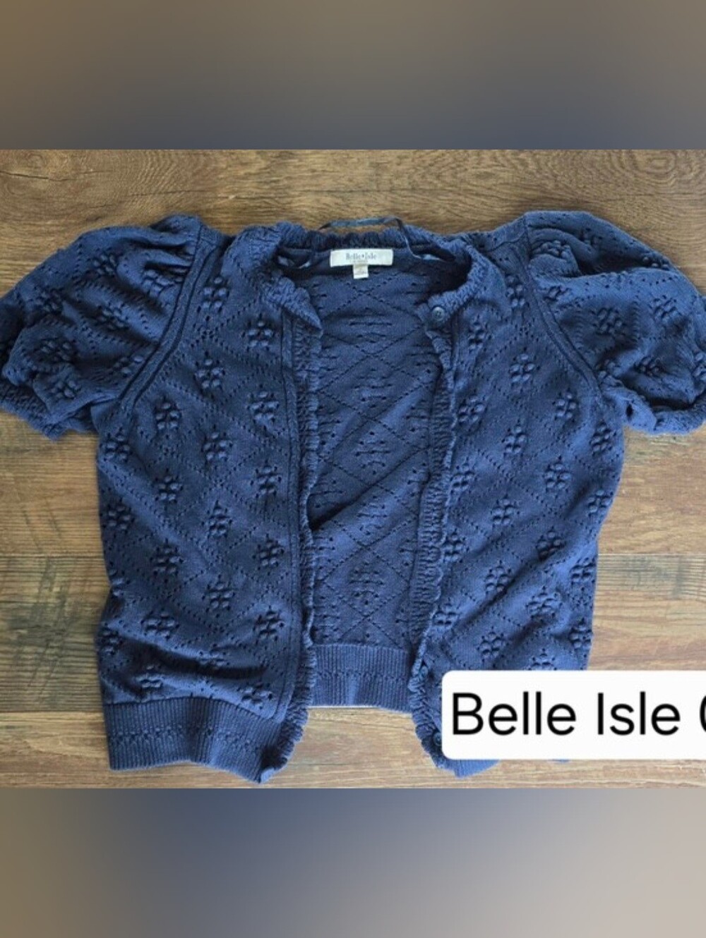 torrid Navy Bell Isle Puff-Sleeve Cardigan